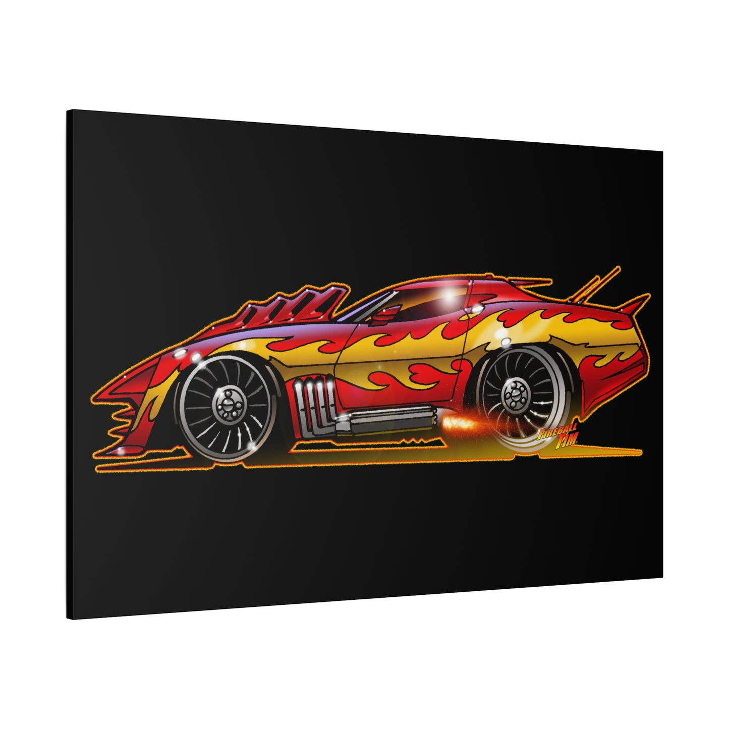 CORVETTE SUMMER Movie Car Fireball Art Canvas Print