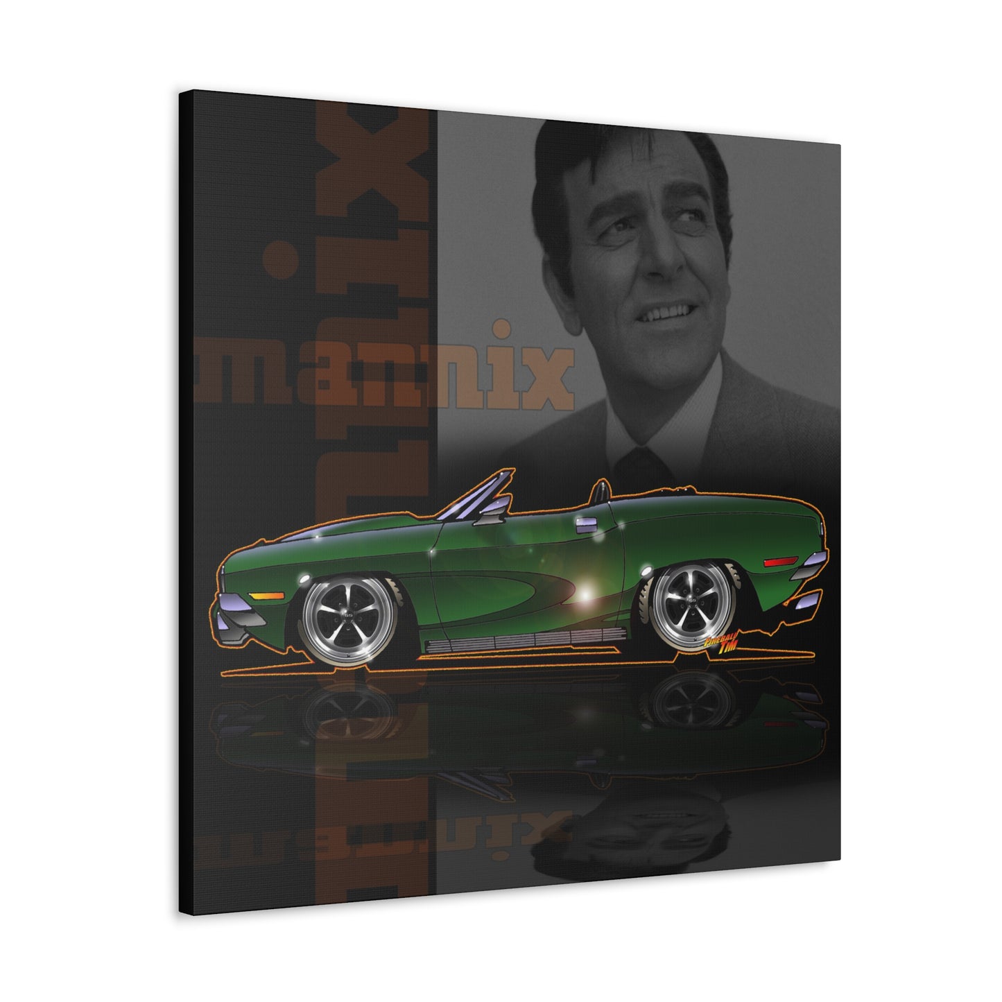 MANNIX TV Show Plymouth Barracuda Concept Art Canvas MASTERPRINT 3 Sizes