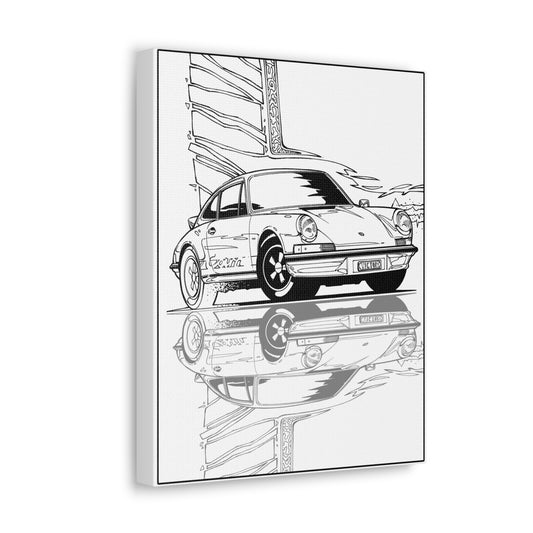 PORSCHE 911RS 1973 Canvas Gallery Custom Car Art Print 11x14