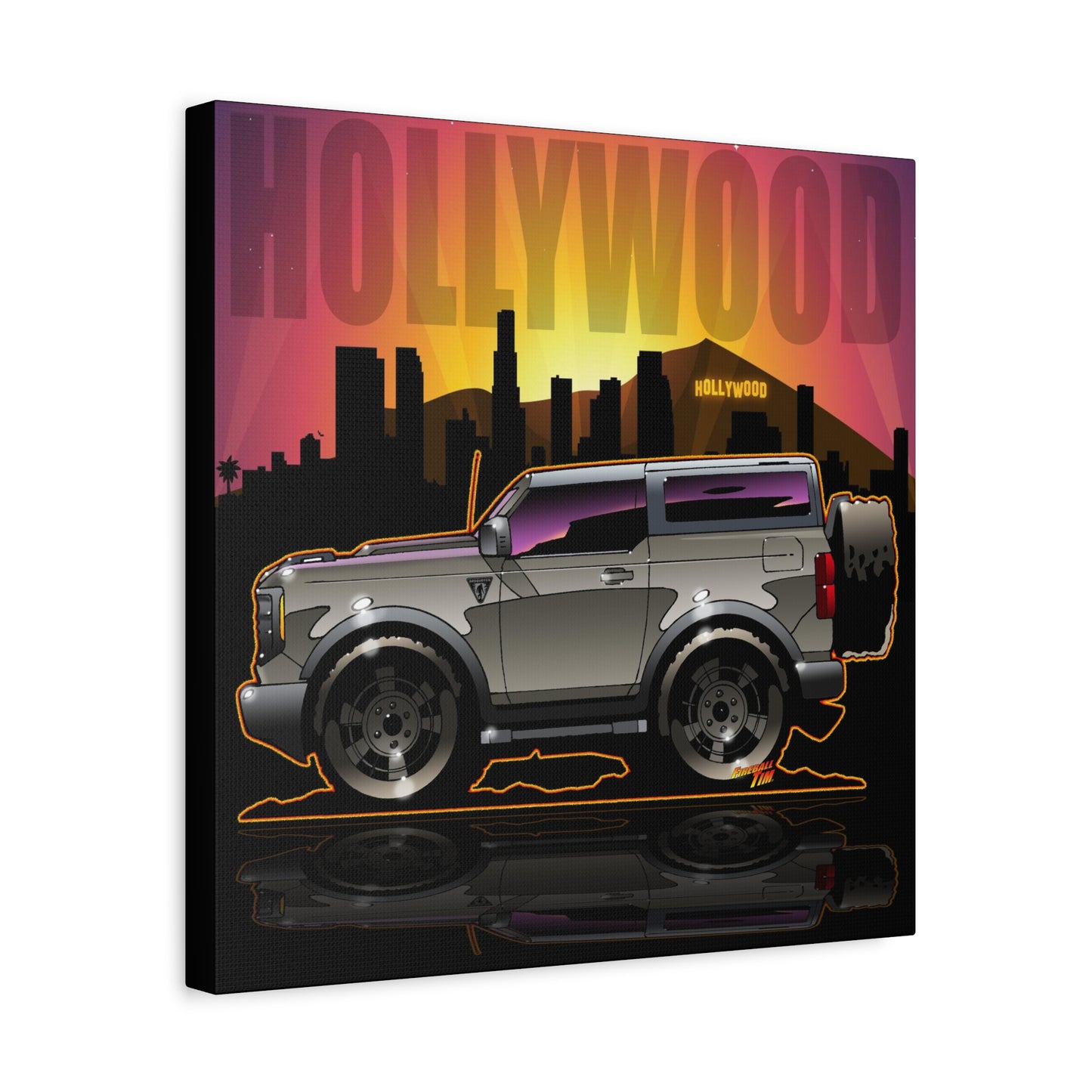 FORD BRONCO SASQUATCH 2026 Collectible Fireball Art Canvas Print