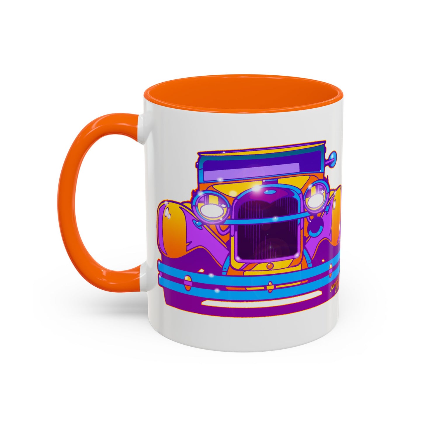 FORD 1930 Hot Rod Classic Car Fireball Art Coffee Mug - 2 Sizes