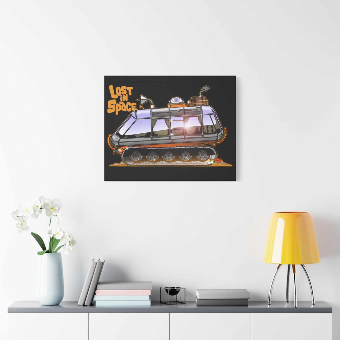 LOST in SPACE Classic TV Chariot Canva Art Wall Print