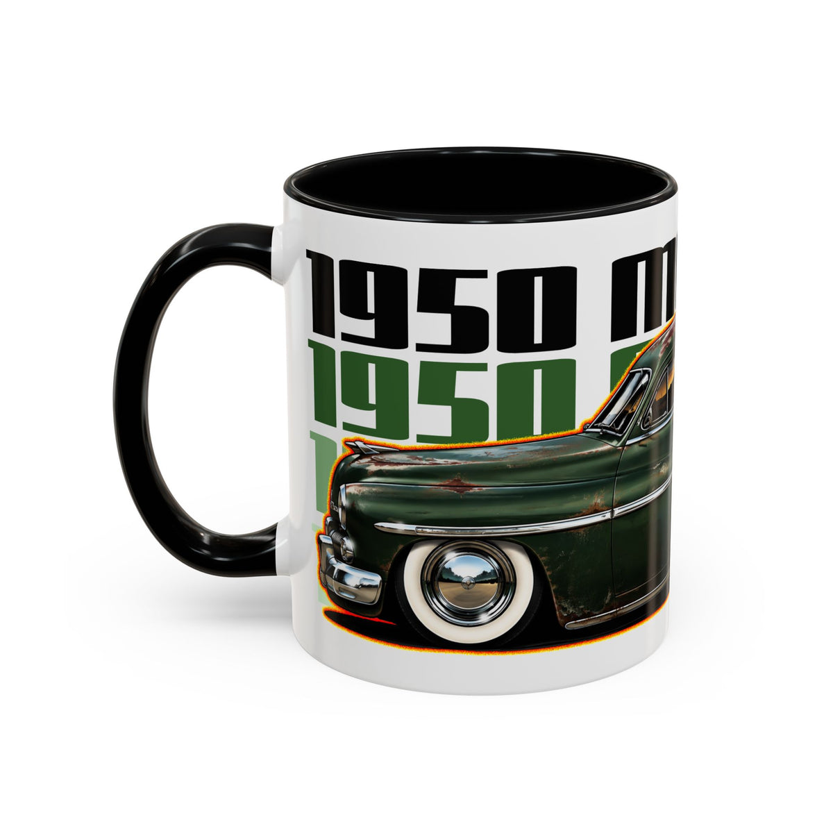 MERCURY COUPE 1950 Collectible Fireball Art Coffee Mug - 2 Sizes