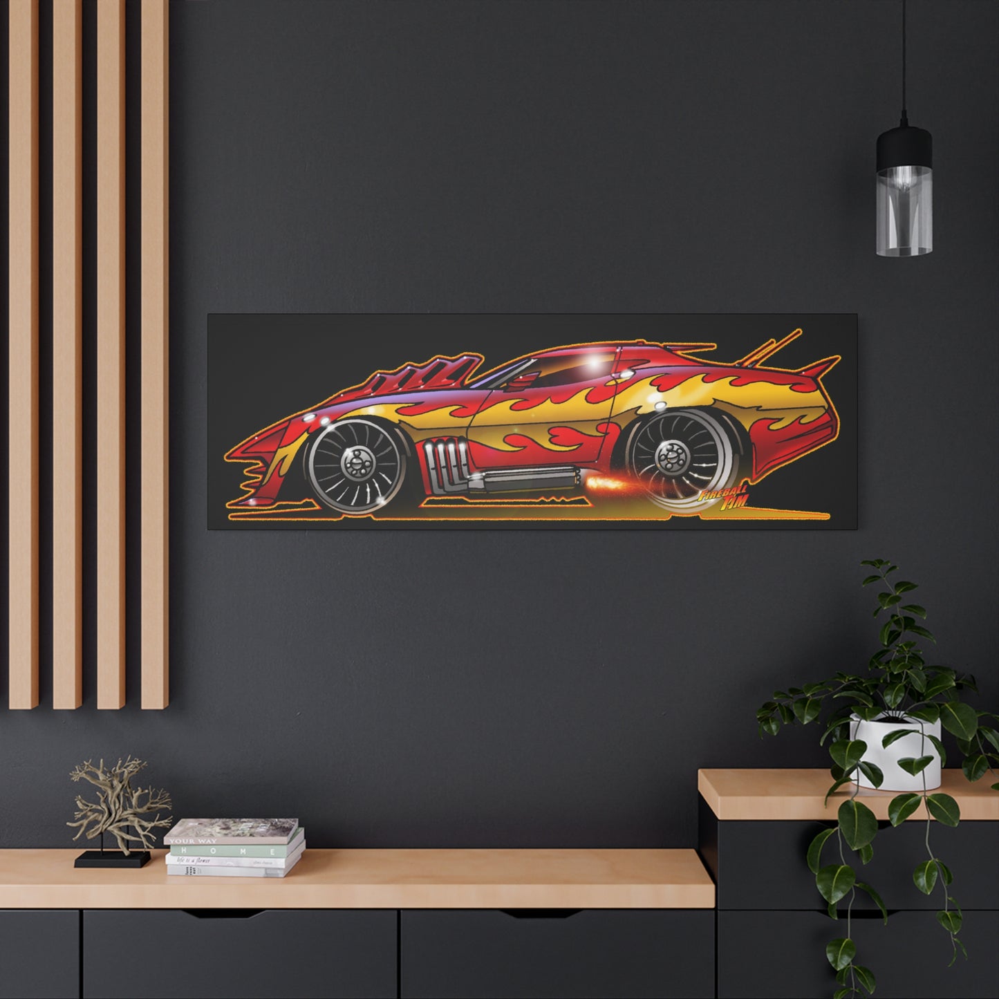CORVETTE SUMMER Movie Car Fireball Art Canvas Print