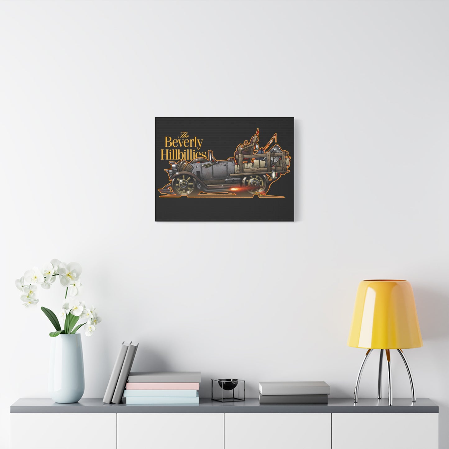 BEVERLY HILLBILLIES JALOPY Canvas Art Wall Print - 11x14