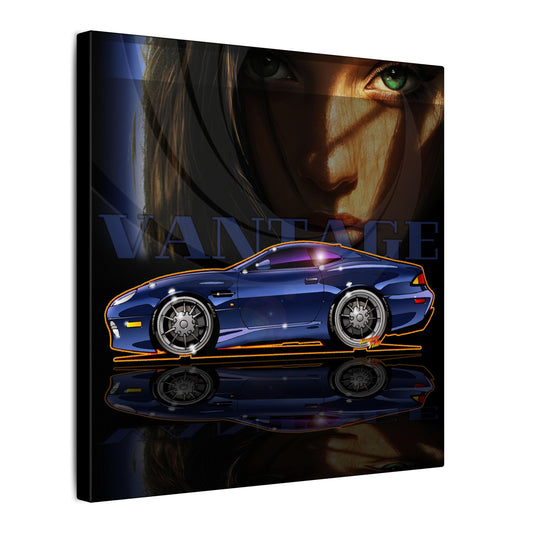 ASTON MARTIN VANTAGE 2001 Fireball Art Canvas Print