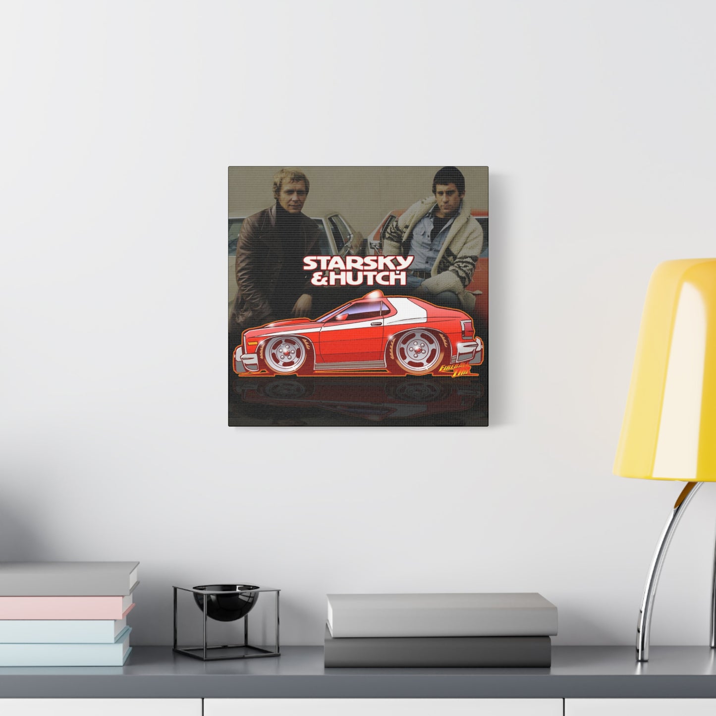 STARSKY AND HUTCH Fireball Art Canvas Wall Print
