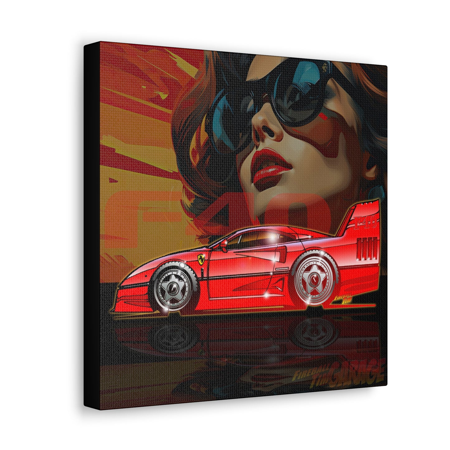 FERRARI F40 Concept Art Canvas MASTERPRINT 3 Sizes