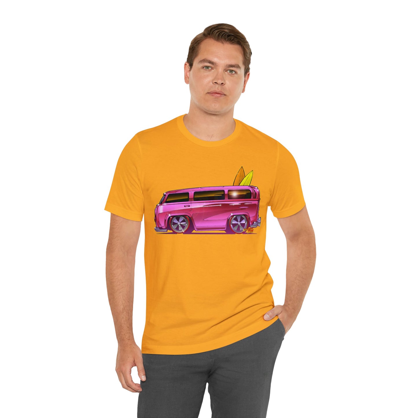 Hot Wheels PINK BEACH BOMB VW Bus Unisex Jersey Short Sleeve TShirt 12 Colors