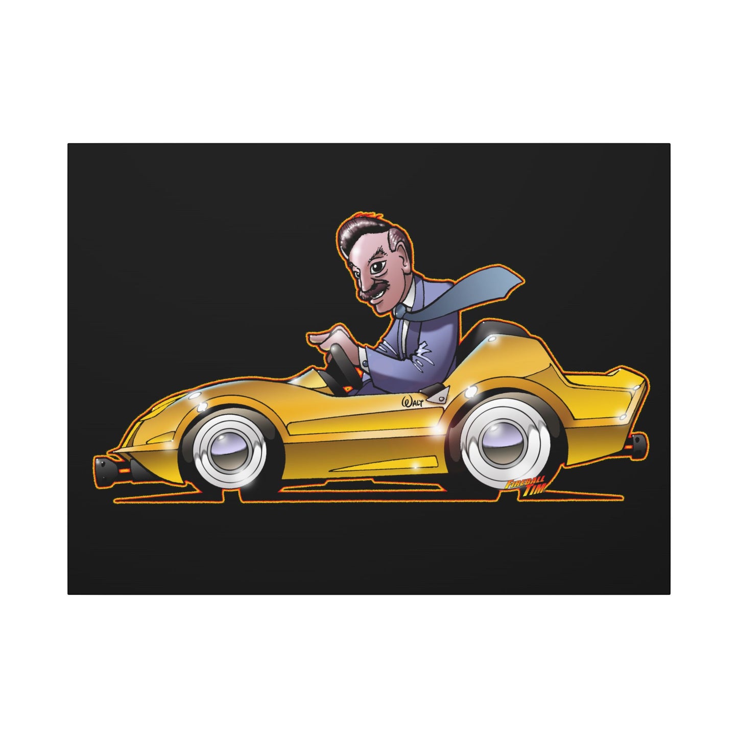 AUTOPIA CLASSIC Walt Disney Fireball Art Canvas Print