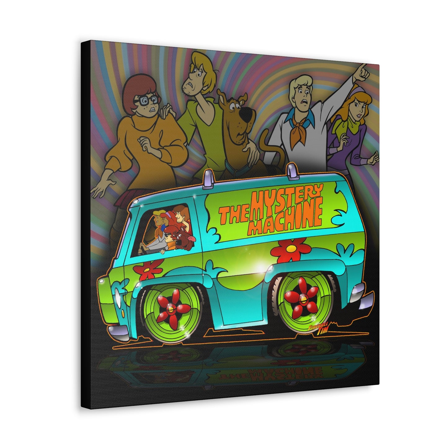 SCOOBY DOO MYSTERY MACHINE VAN Canvas Wall MASTERPRINT 2 Sizes