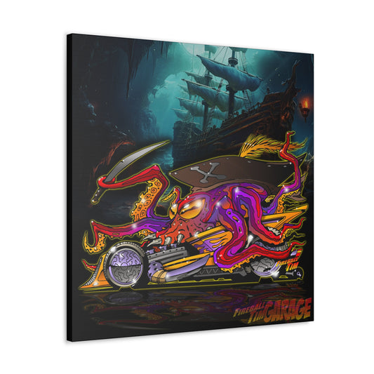 CAPTAIN OCTOROD Hot Rod Octopus Concept Art Canvas MASTERPRINT 3 Sizes