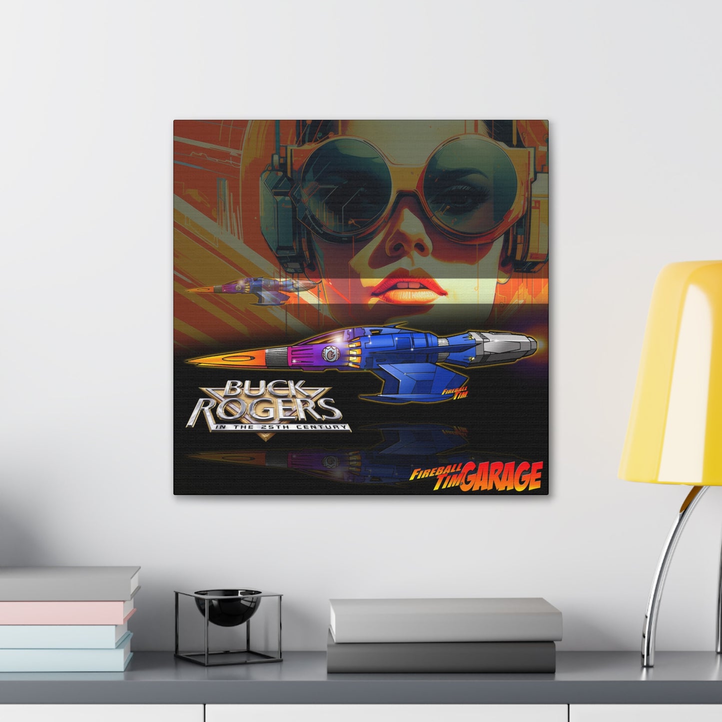 BUCK ROGERS Hot Rod Starfighter Concept Art Canvas MASTERPRINT 2 Sizes