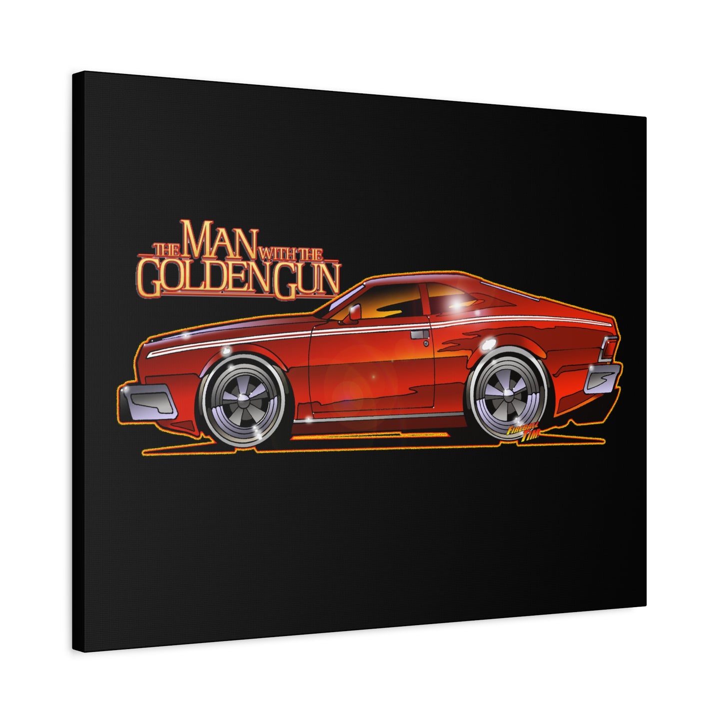 MAN WITH THE GOLDEN GUN AMC Hornet James Bond Fireball Art Canvas Print