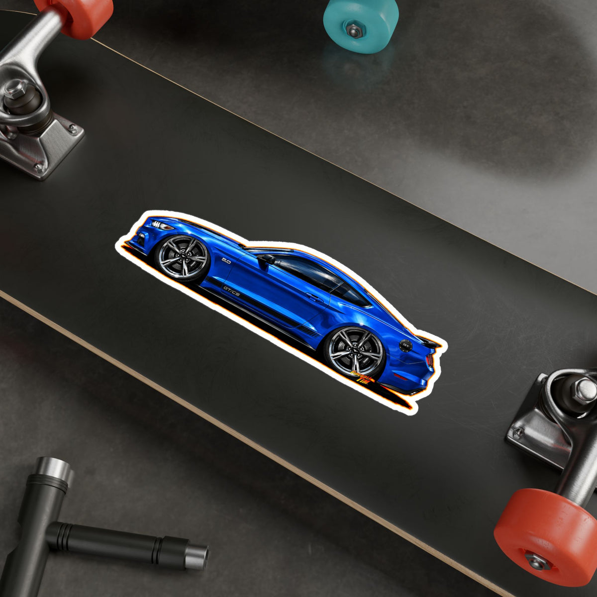 FORD MUSTANG 2017 California Special Collectible Fireball Art Stickers in 4 Sizes