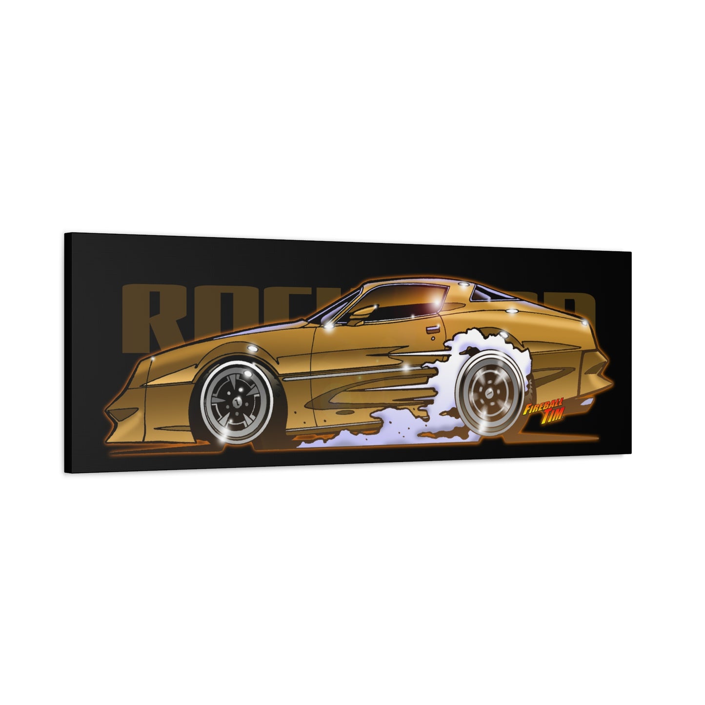 ROCKFORD FILES Pontiac Firebird Fireball Art Canvas Wall Print