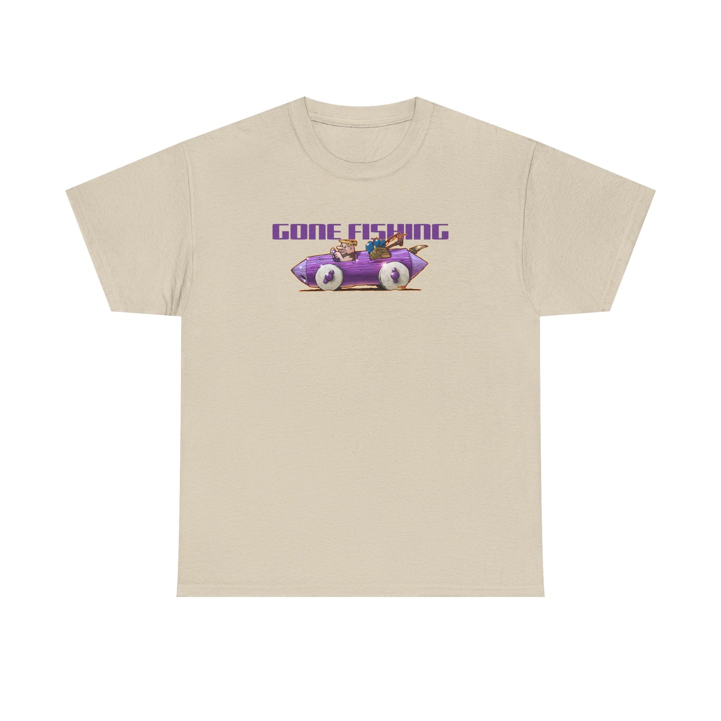 FLINSTONES BARNEY RUBBLE Gone Fishing Fireball Tee Shirt - Multiple Colors