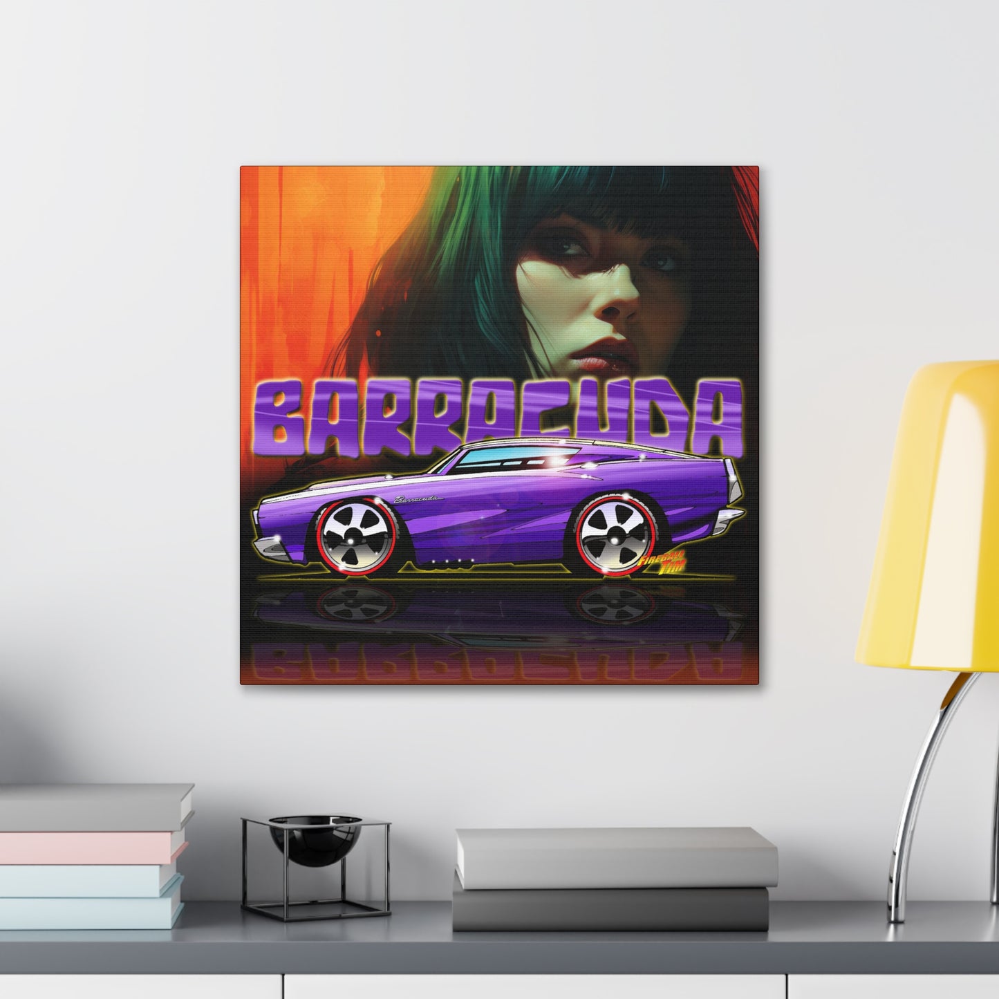 PLYMOUTH BARRACUDA Hot Wheels Redline Canvas Wall Art Print MASTERPRINT 3 Sizes