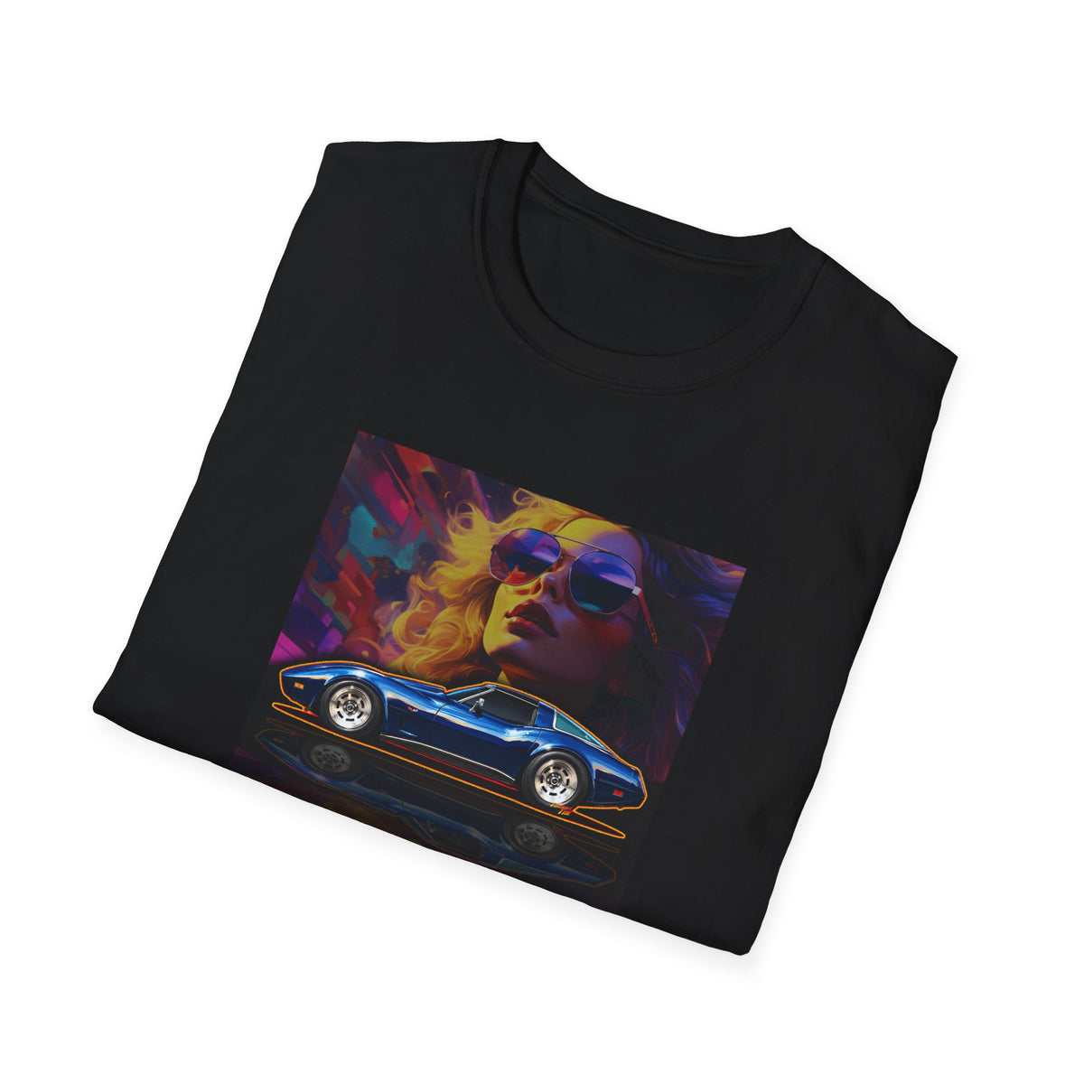 CHEVROLET CORVETTE 1978 Collectible Blonde Fireball Art Collectible Fireball Art TeeShirt
