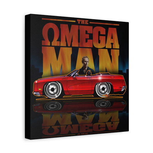 THE OMEGA MAN 1970 Ford Galaxie XL Fireball Art Collectible Canvas Print - 12x12