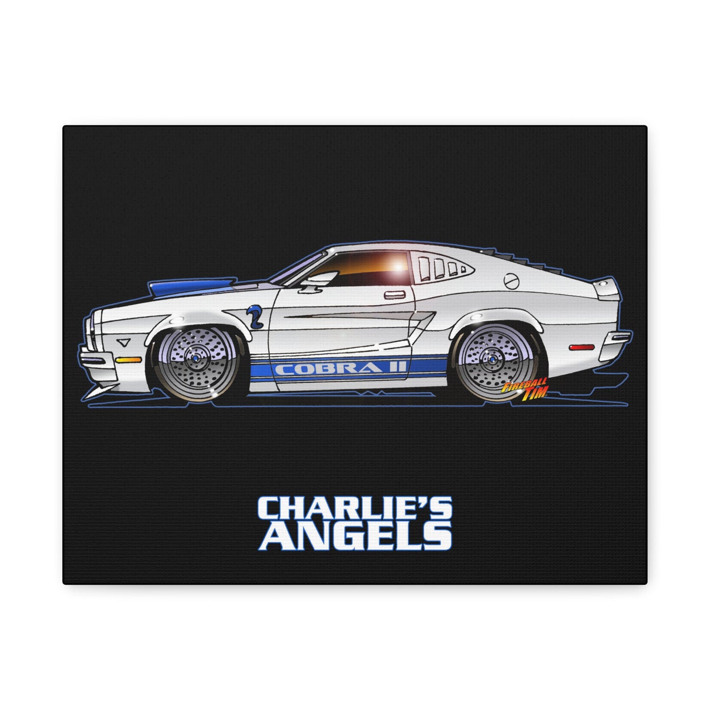 CHARLIES ANGELS TV Show Ford Mustang Cobra 2 Concept Art Canvas Print 11x14