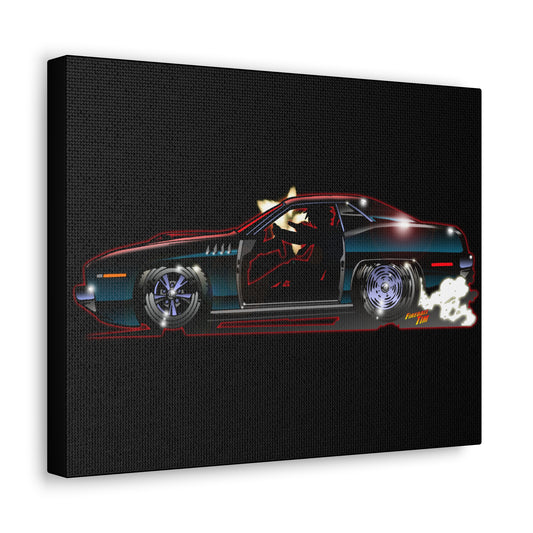 Keanu Reeves John Wick 1971 PLYMOUTH BARRACUDA Concept Art Canvas Print 11x14