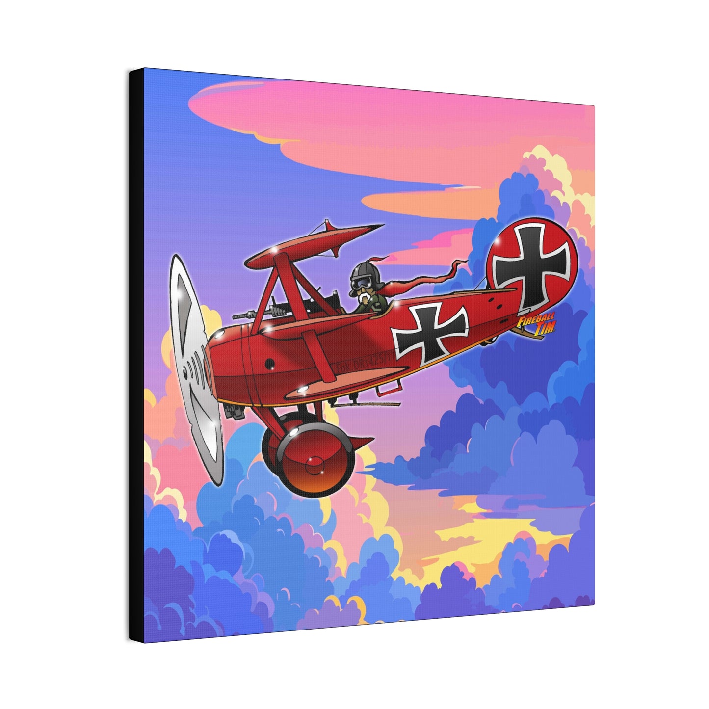 RED BARON FOKKER WW1 Fighter Airplane Canvas Art Print