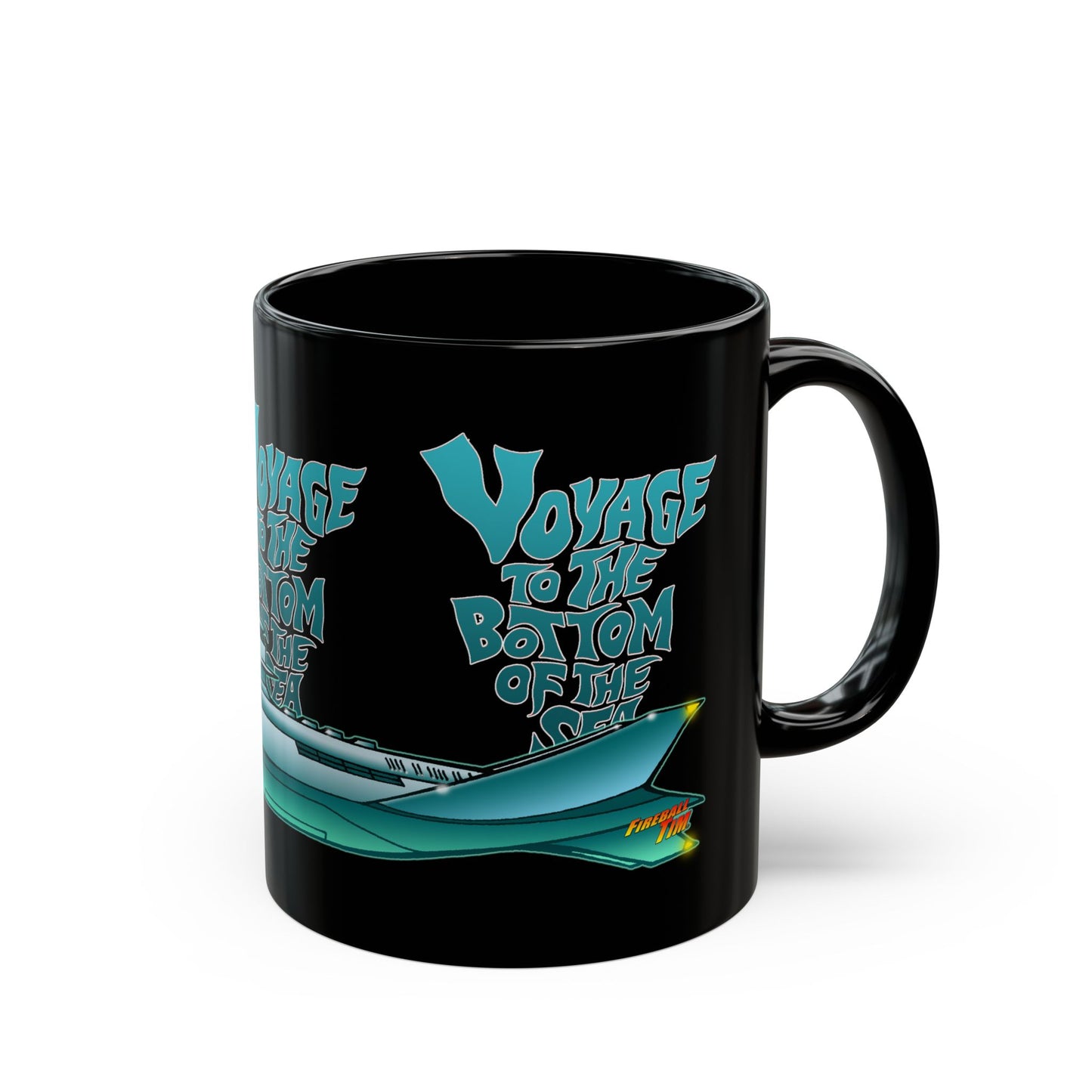 VOYAGE TO THE BOTTOM OF THE SEA Concept Art Seaview Submarine Black Coffee Mug