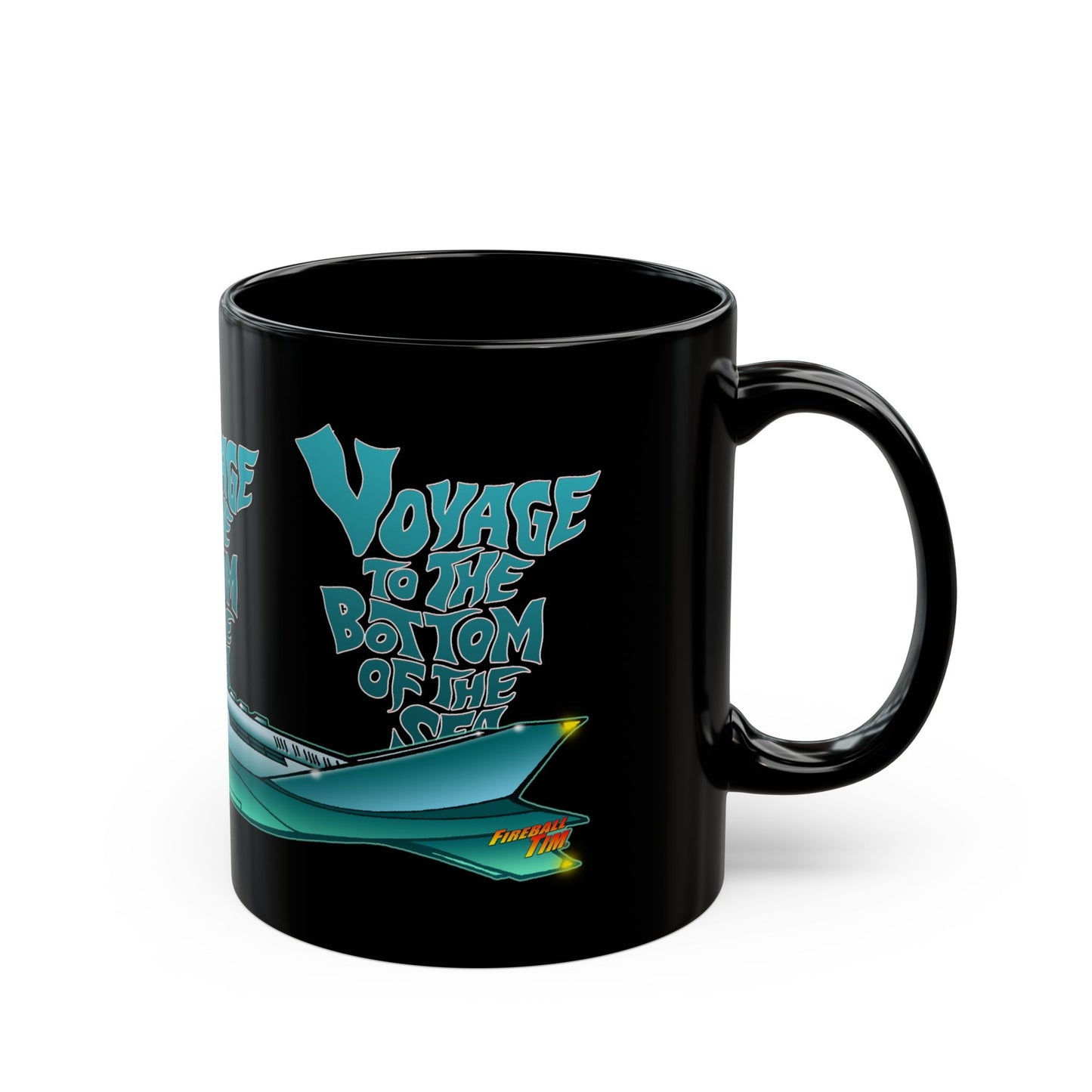 VOYAGE TO THE BOTTOM OF THE SEA Concept Art Seaview Submarine Black Coffee Mug