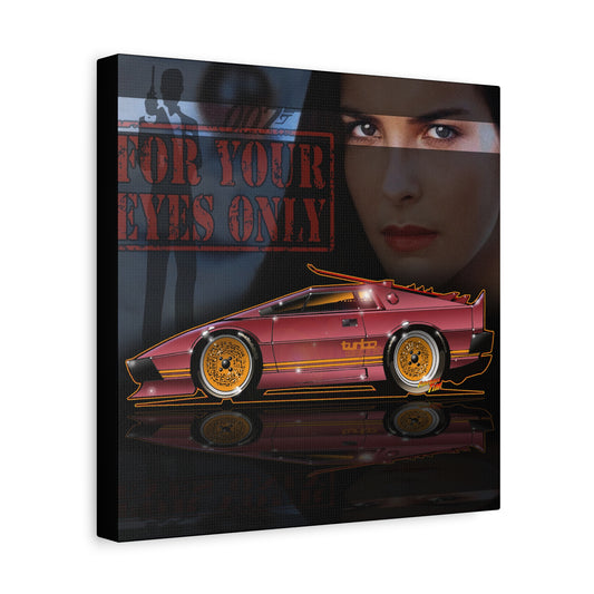 LOTUS ESPRIT TURBO For Your Eyes Only 007 James Bond Canvas Art Wall Print - 12x12
