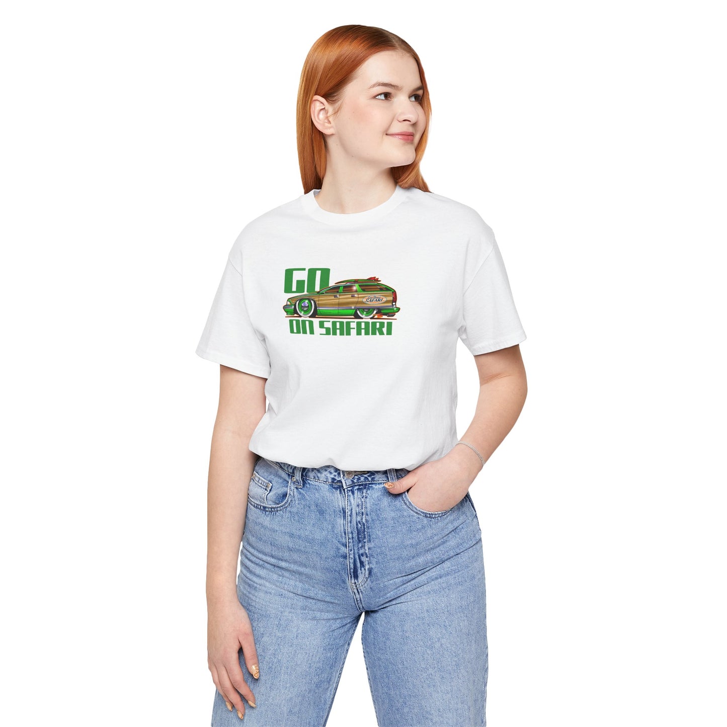BUICK ROADMASTER Station Wagon Safari Custom Car Art Short Sleeve Tee - Colors