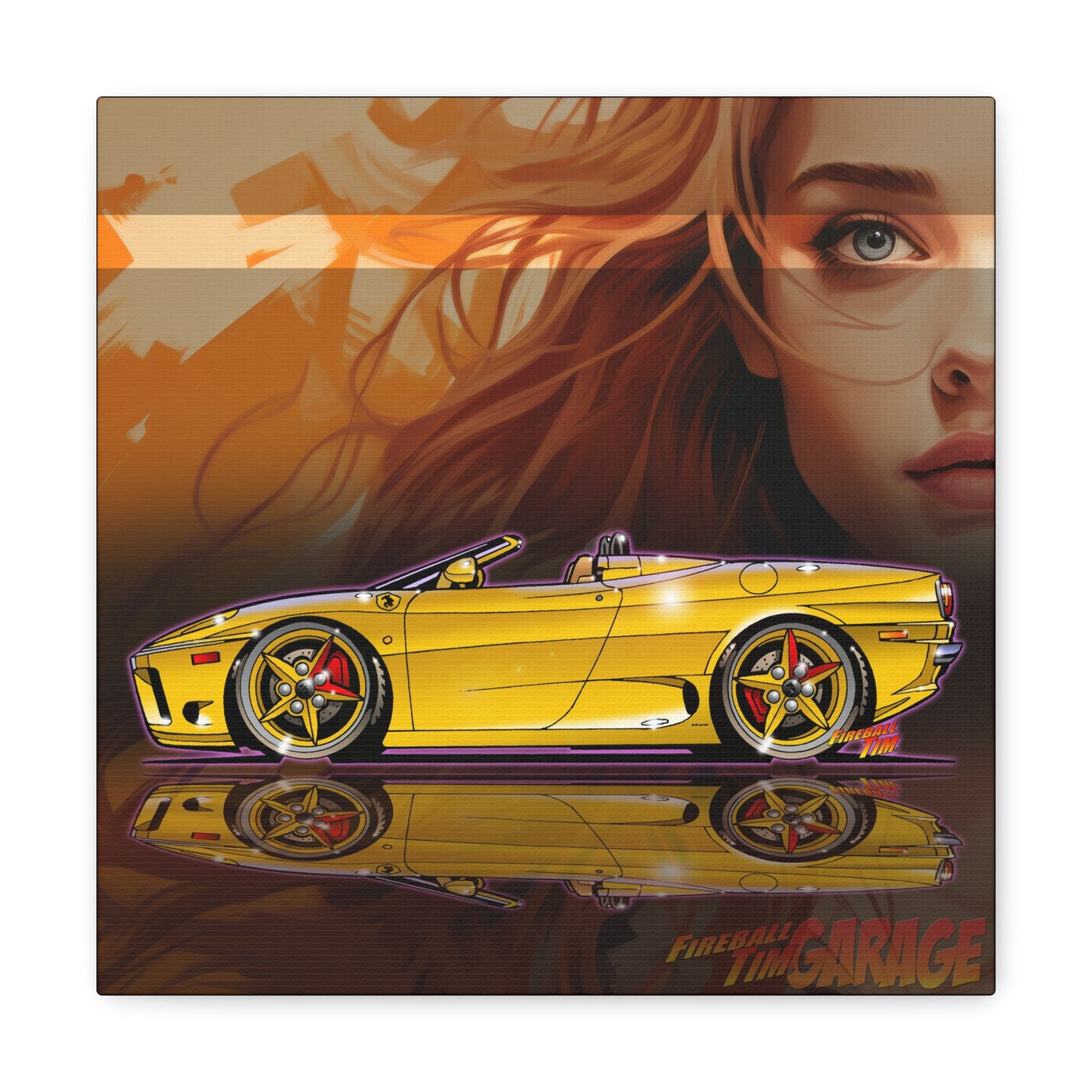 FERRARI 360 SPIDER Supercar Concept Art Canvas MASTERPRINT 3 Sizes