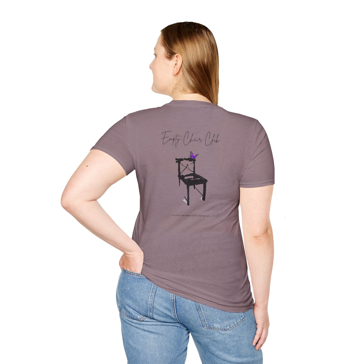EMPTY CHAIR CLUB Unisex Softstyle T-Shirt - Casual Comfort for Relaxation and Reflection
