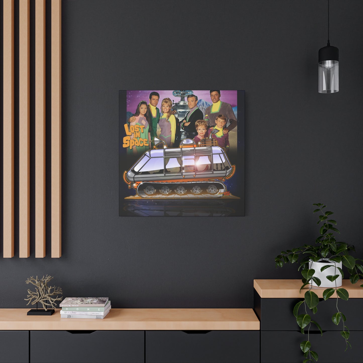 LOST in SPACE Classic TV Chariot Canva Art Wall Print