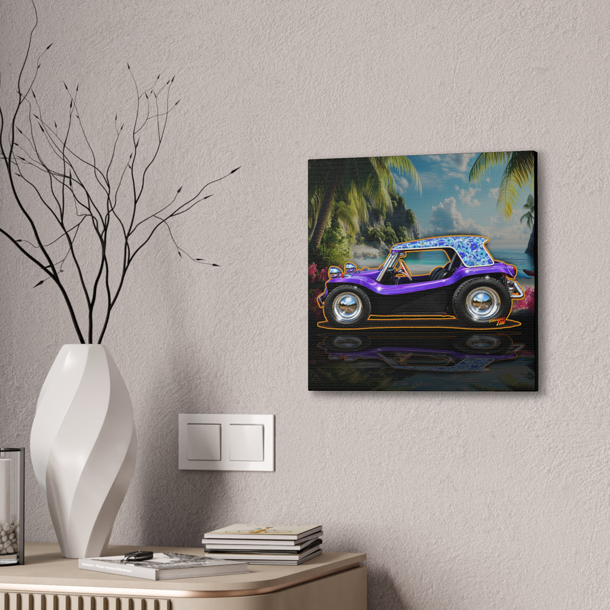 DUNE BUGGY BOYSENBERRY Collectible Fireball Art Canvas Stretched Print
