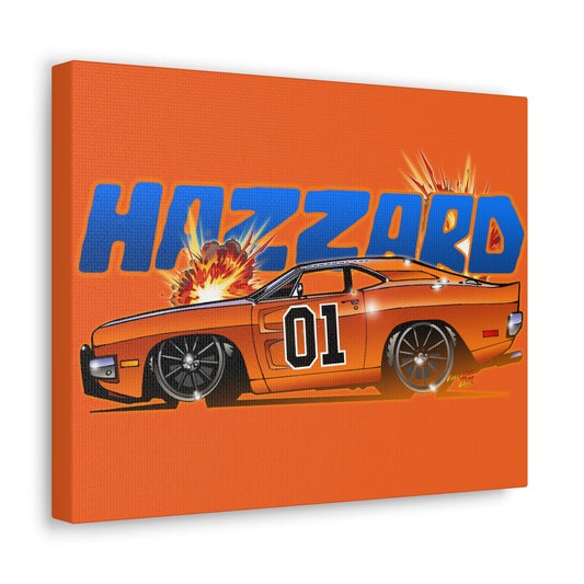 DUKES OF HAZZARD General Lee Dodge Charger Concept Art Canvas Print 11x14