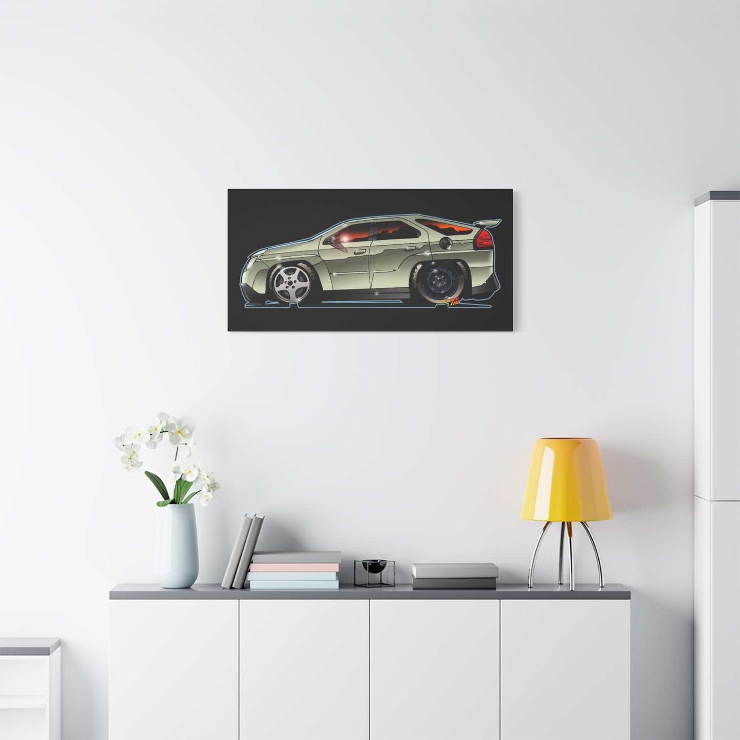 BREAKING BAD Pontiac Aztek Fireball Art Canvas Wall Print