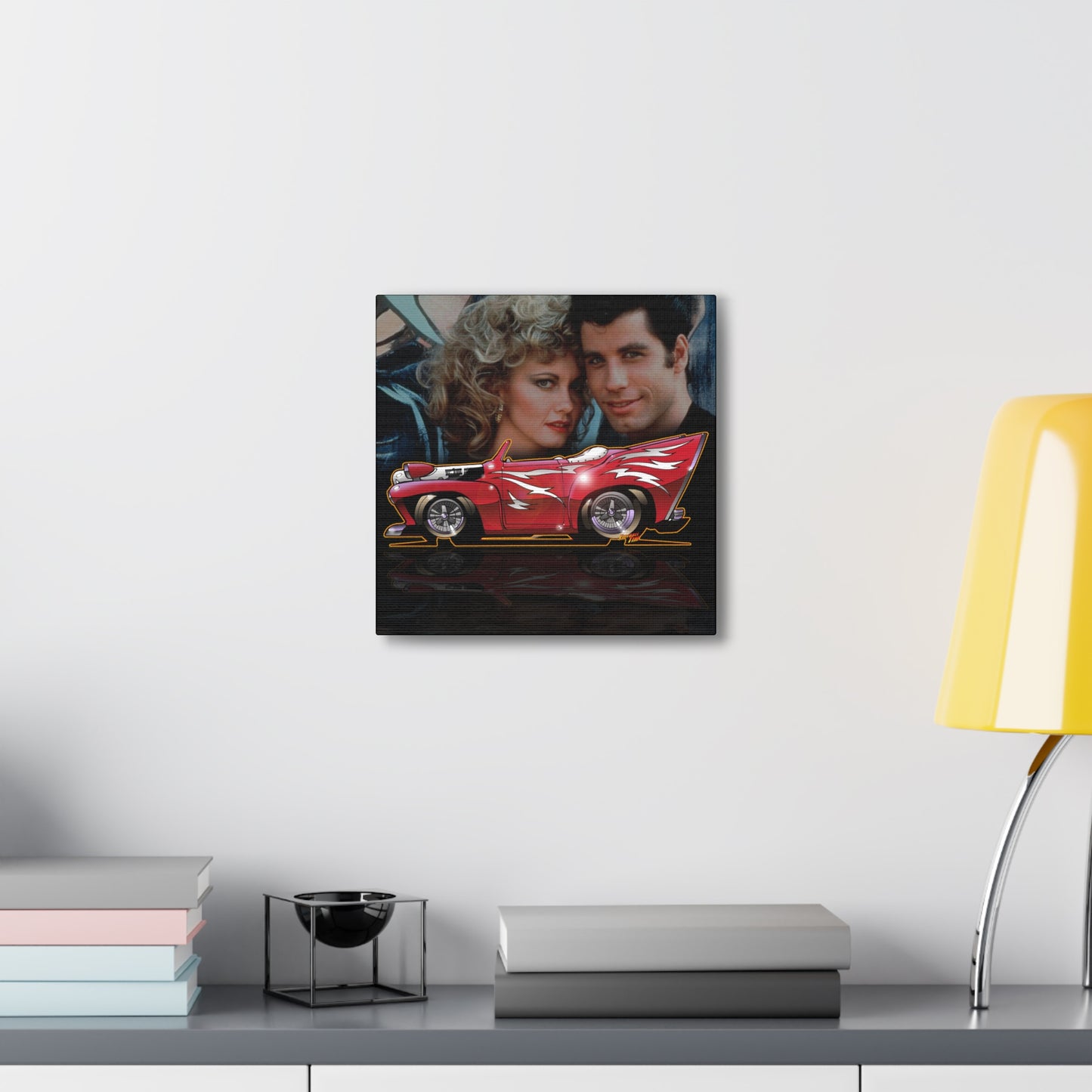 GREASED LIGHTNING Hot Rod Grease Canvas Wall Print MASTERPRINT 2 Sizes