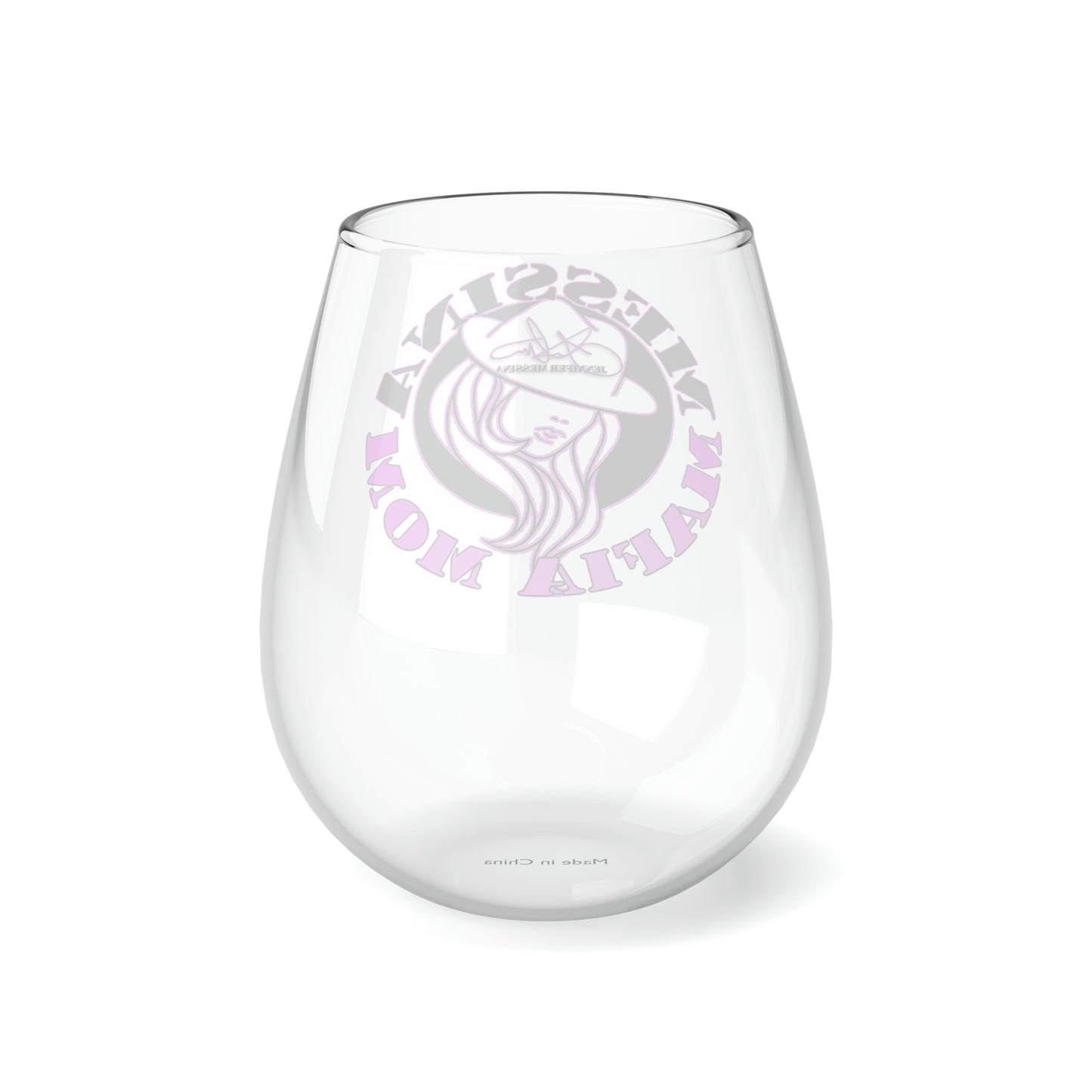 MAFIA MOM CAPO Jennifer Messina Stemless Wine Glass 11.75oz