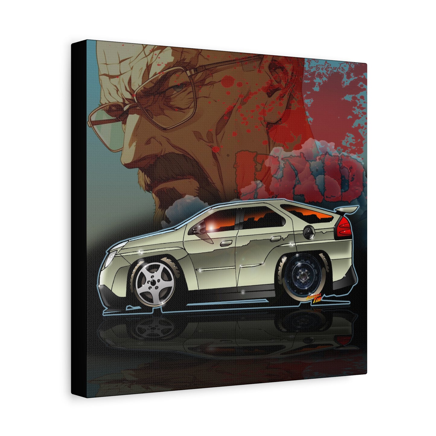 BREAKING BAD Pontiac Aztek Fireball Art Canvas Wall Print