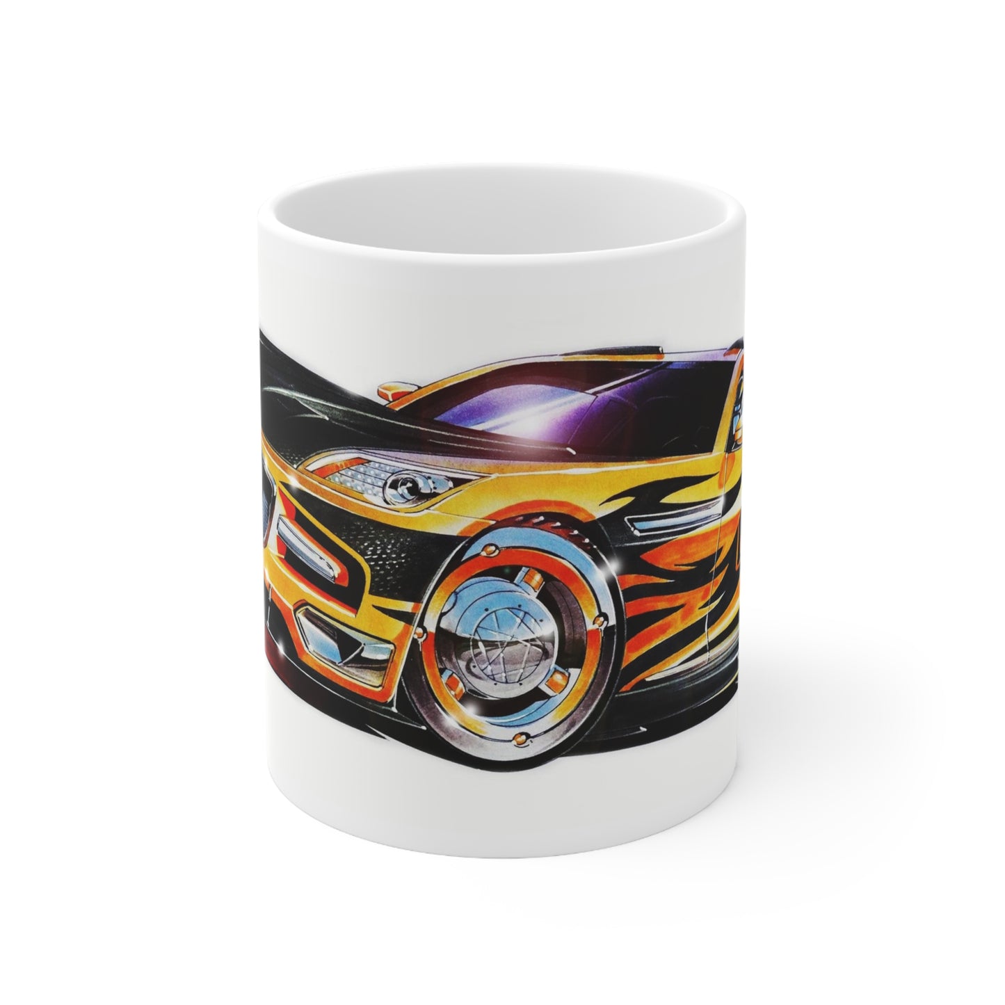 Fireball Tim DODGE FIREPOWER Concept Car Ceramic Mug 11oz, Car Mug, Custom Car Mug, Dodge Mug, Mopar Mug