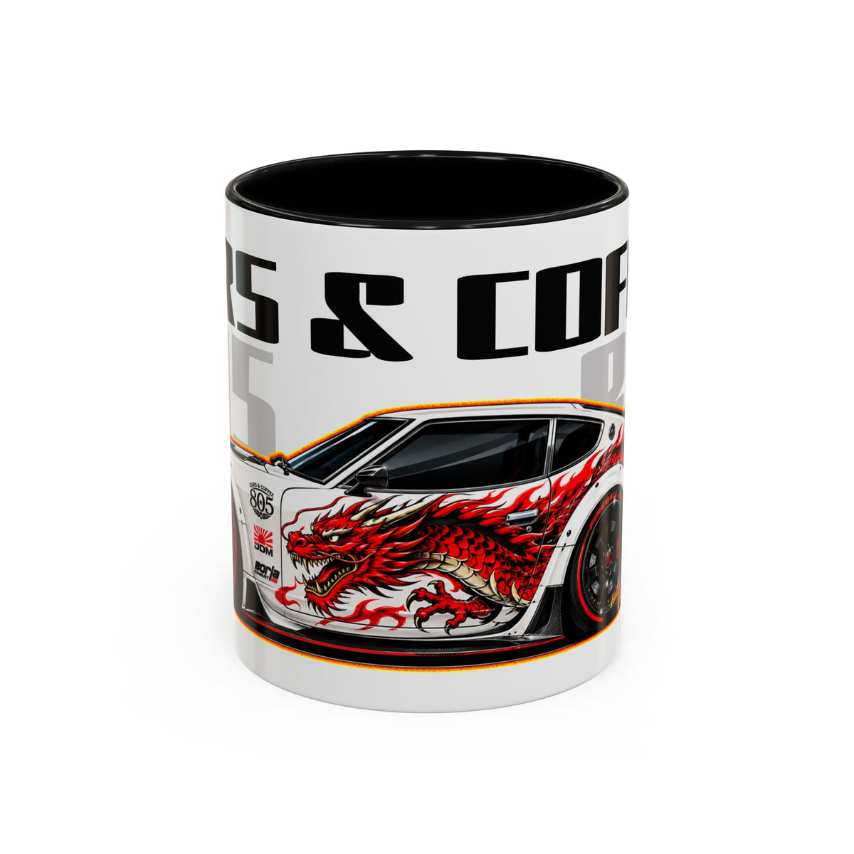 DATSUN 240Z JDM Cars & Coffee 805 Collectible Fireball Art Coffee Mug - 2 Sizes