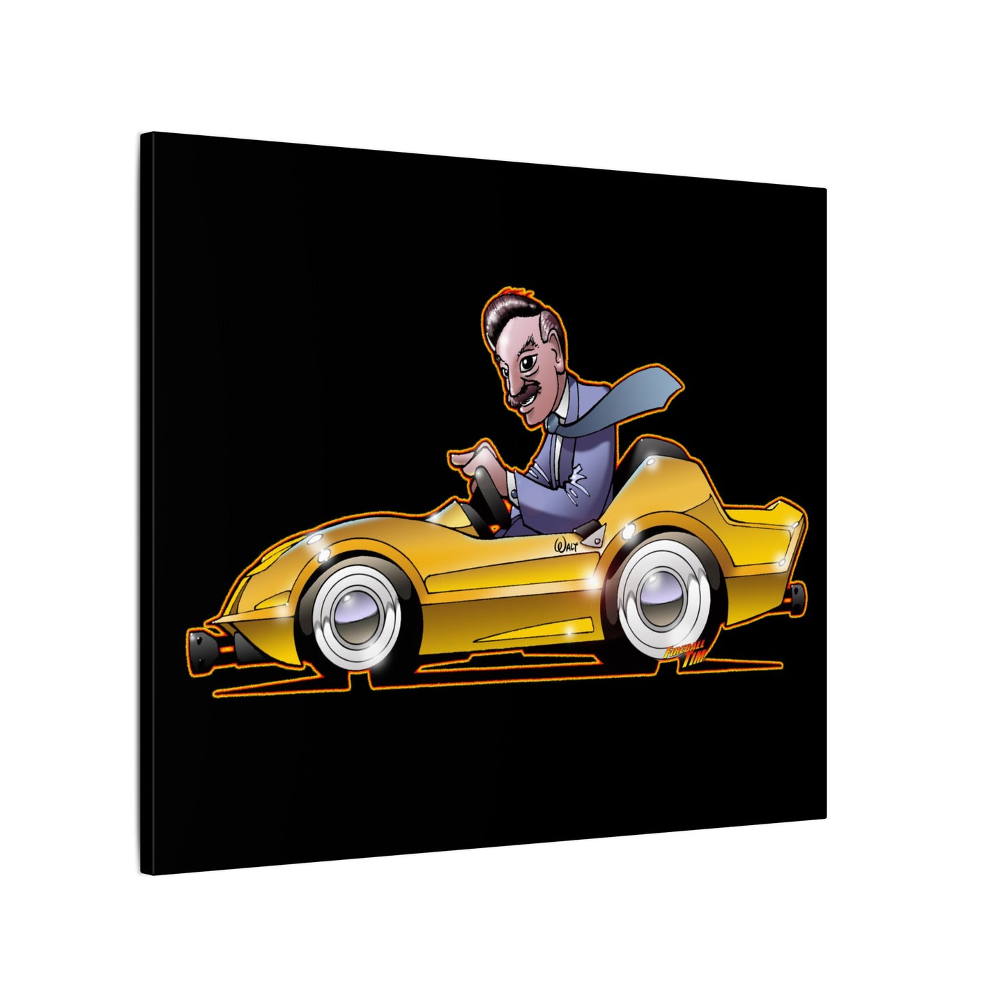 AUTOPIA CLASSIC Walt Disney Fireball Art Canvas Print