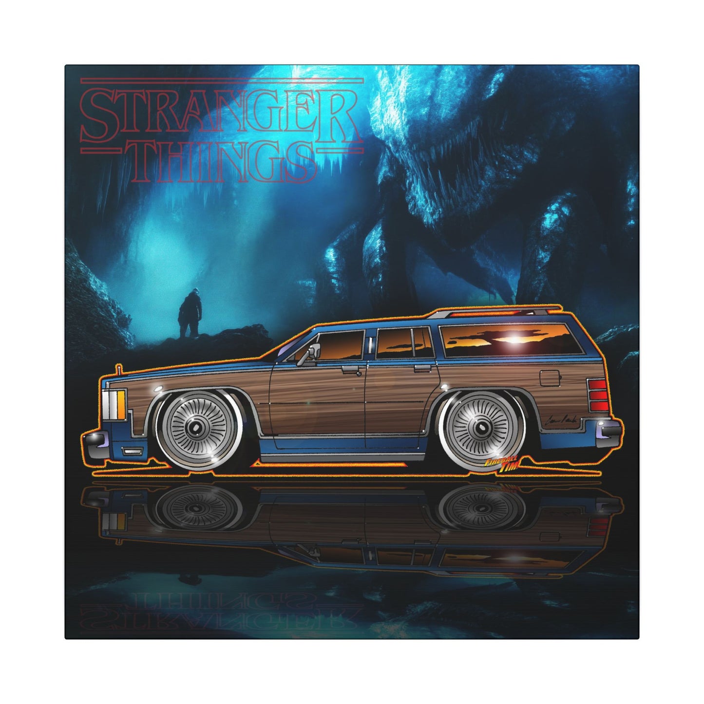 STRANGER THINGS Mercury Colony Park Wagon Collectible Canvas Art Wall Print - Multiple Sizes