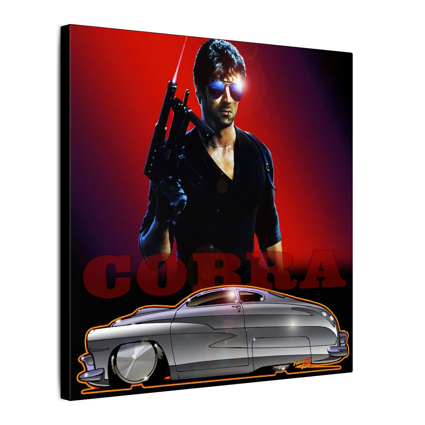 COBRA MERCURY Sylvester Stallone Movie Car Fireball Art Canvas Print