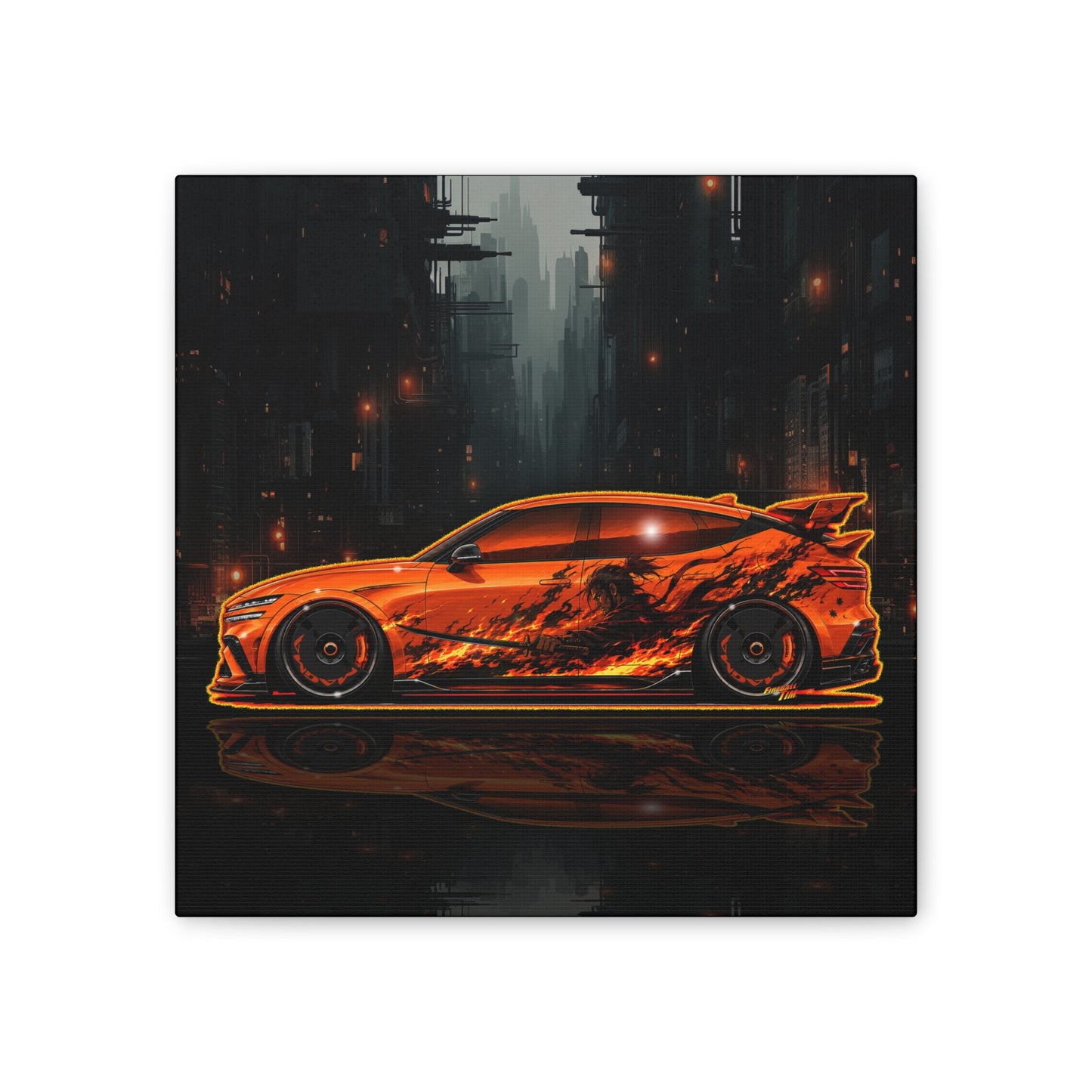 GENESIS MAGMA 2027 Custom Collectible Fireball Art Canvas Stretched Print