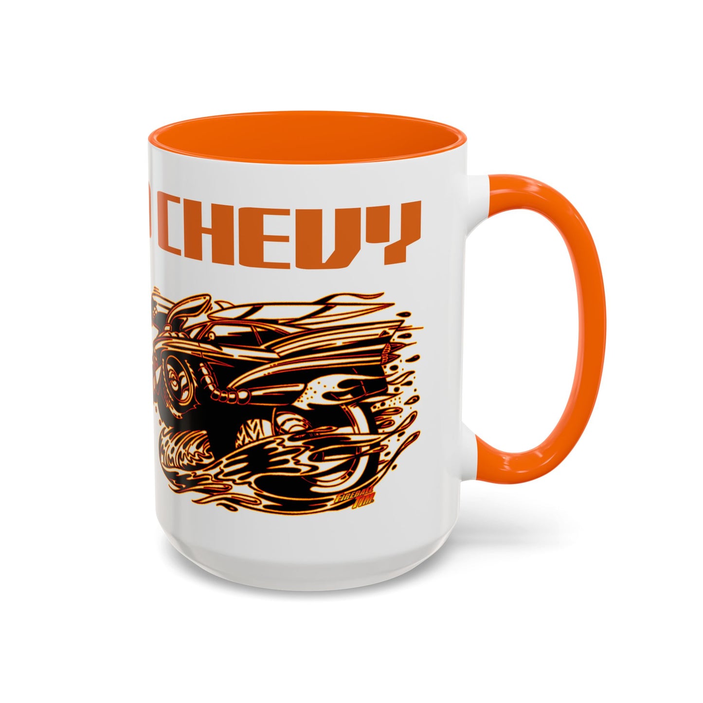 HOT ROD CHEVY Fireball Muscle Car Collectible Coffee Mug - 2 Sizes