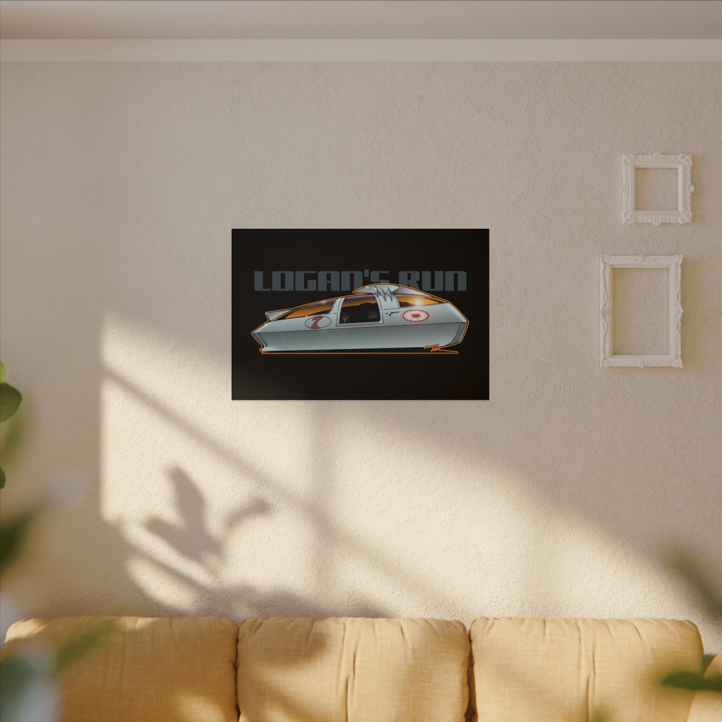 LOGAN'S RUN Sci Fi TV Car Collectible Fireball Art Canvas Print