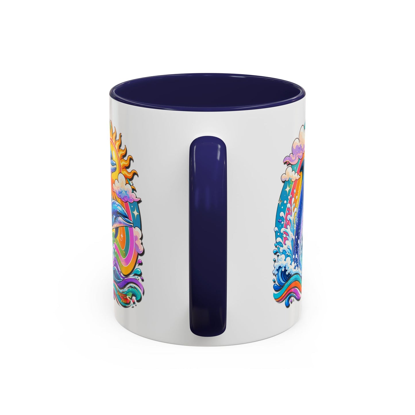DOLPHIN SPLASH 2 Aquarium Series Fireball Art Coffee Mug - 2 Sizes