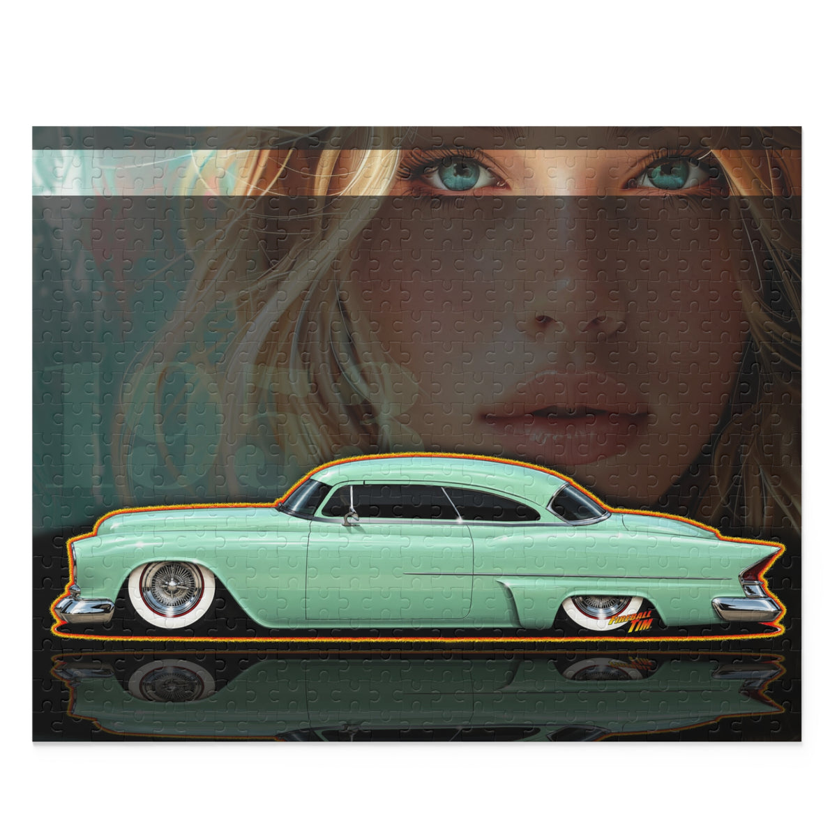 BUICK 1953 Kustom Special Collectible Fireball Art Jigsaw Puzzle — Retro Custom Cars (120/252/500‑Piece)